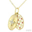 Star Shape Fluted Gemstone & Diamond Fashion Pendant