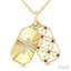 Cross Fluted Gemstone & Diamond Fashion Pendant