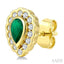 Bold Pear Shape Gemstone & Diamond Earrings