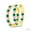 Inside-Out Alternate Gemstone & Diamond Hoop Earrings