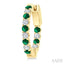 Inside-Out Alternate Gemstone & Diamond Hoop Earrings