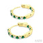 Inside-Out Alternate Gemstone & Diamond Hoop Earrings