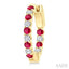 Inside-Out Alternate Gemstone & Diamond Hoop Earrings