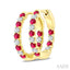 Inside-Out Alternate Gemstone & Diamond Hoop Earrings