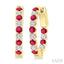 Inside-Out Alternate Gemstone & Diamond Hoop Earrings