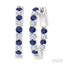 Inside-Out Alternate Gemstone & Diamond Hoop Earrings