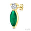 Marquise Shape Gemstone & Petite Diamond Earrings