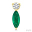 Marquise Shape Gemstone & Petite Diamond Earrings