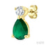 Pear Shape Gemstone & Petite Diamond Earrings