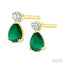Pear Shape Gemstone & Petite Diamond Earrings