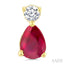 Pear Shape Gemstone & Petite Diamond Earrings