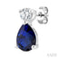 Pear Shape Gemstone & Petite Diamond Earrings
