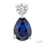 Pear Shape Gemstone & Petite Diamond Earrings