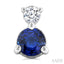 Round Shape Gemstone & Petite Diamond Earrings