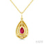 Golden Glow Pear Shape Gemstone Fashion Pendant