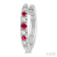 Gemstone & Diamond Hoop Earrings