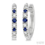 Gemstone & Diamond Hoop Earrings