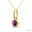 Bezel Gemstone Fashion Solitaire Pendant