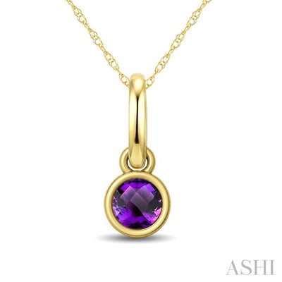 Bezel Gemstone Fashion Solitaire Pendant