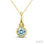 Bezel Gemstone Fashion Solitaire Pendant