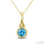 Bezel Gemstone Fashion Solitaire Pendant