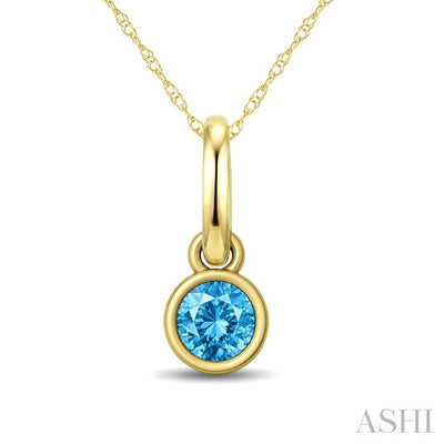 Bezel Gemstone Fashion Solitaire Pendant