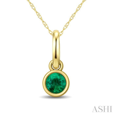 Bezel Gemstone Fashion Solitaire Pendant