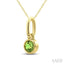 Bezel Gemstone Fashion Solitaire Pendant