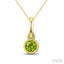 Bezel Gemstone Fashion Solitaire Pendant