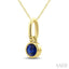 Bezel Gemstone Fashion Solitaire Pendant