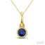 Bezel Gemstone Fashion Solitaire Pendant