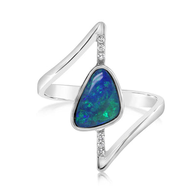 Australian Opal & Diamond Fashion Ring
