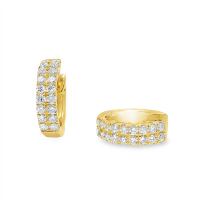 Diamond Huggie Hoop Earrings