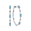 Bujukan Sterling Silver Blue Topaz Hoop Earrings