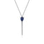 Sapphire & Diamond Vertical Bar Pendant