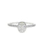 Oval Diamond Straight Band Engagement Ring