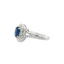 Sapphire & Diamond Halo Ring