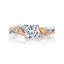 Round Diamond Floral Engagement Ring