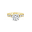 Round Diamond Straight Band Engagement Ring