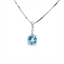 Blue Topaz & Diamond Pendant