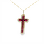 Ruby & Diamond Cross Pendant