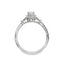 Emerald-cut Diamond Halo Engagement Ring