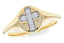 Diamond Cross Signet Ring