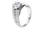 Round Diamond Wide Band Engagement Ring