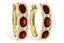 Ruby & Diamond Huggie Hoop Earrings