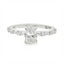Oval Diamond Straight Band Engagement Ring