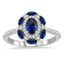 Sapphire & Diamond Halo Fashion Ring