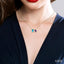 Toi Et Moi Gemstone & Halo Diamond Fashion Pendant