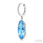 Oval Shape Gemstone & Halo Diamond Earrings