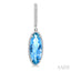 Oval Shape Gemstone & Halo Diamond Earrings